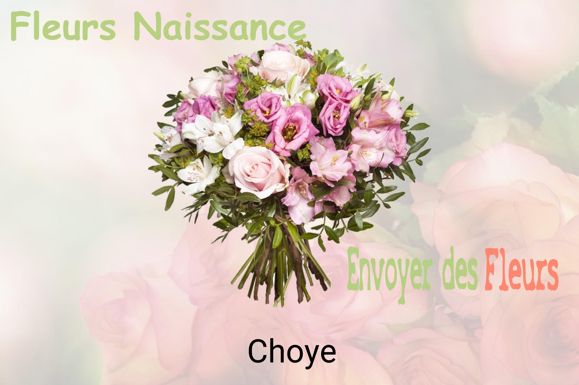 Bouquet de fleurs de naissance livré à Choye
